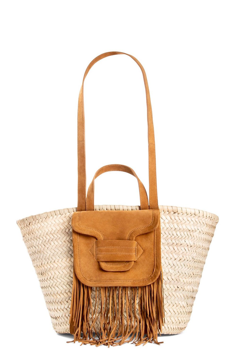 PIERRE HARDY-Large Fringe Tote-NAT/CAM