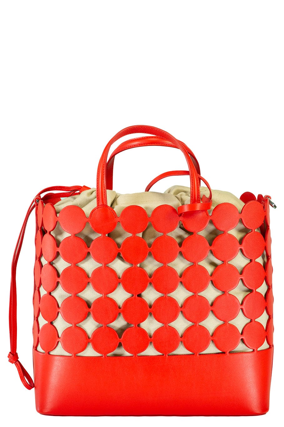 PIERRE HARDY-Bulles Tote Bag - Red-RED/SAND