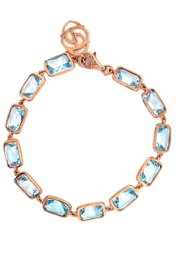 PIRANESI-Blue Topaz Bracelet-ROSE GOLD