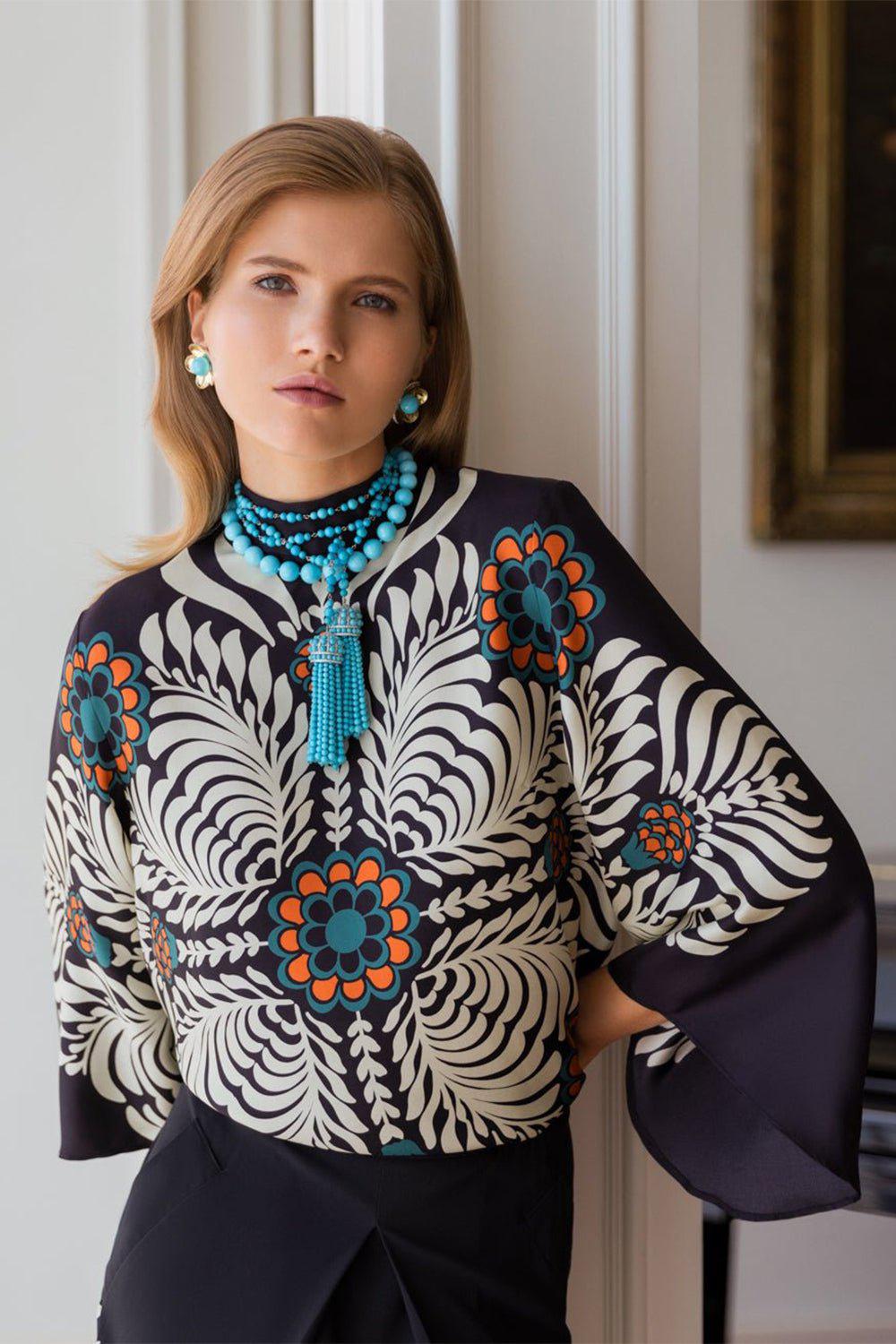 PIRANESI-Large Turquoise Cinque Earrings-YELLOW GOLD