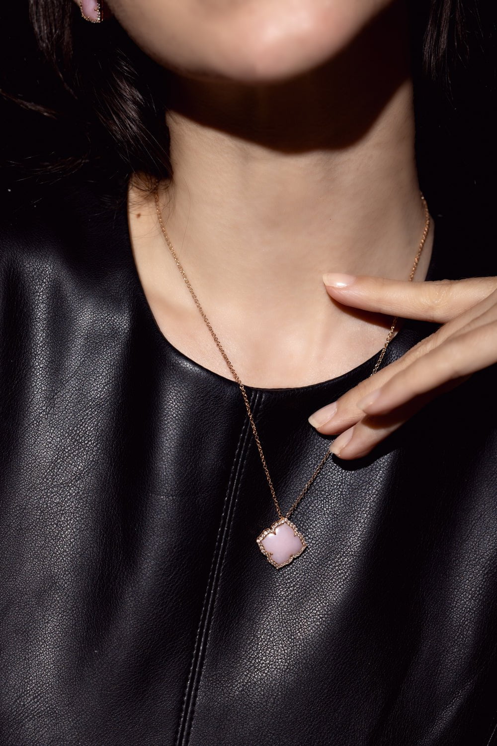 PIRANESI-Opal Pendant Necklace-ROSE GOLD