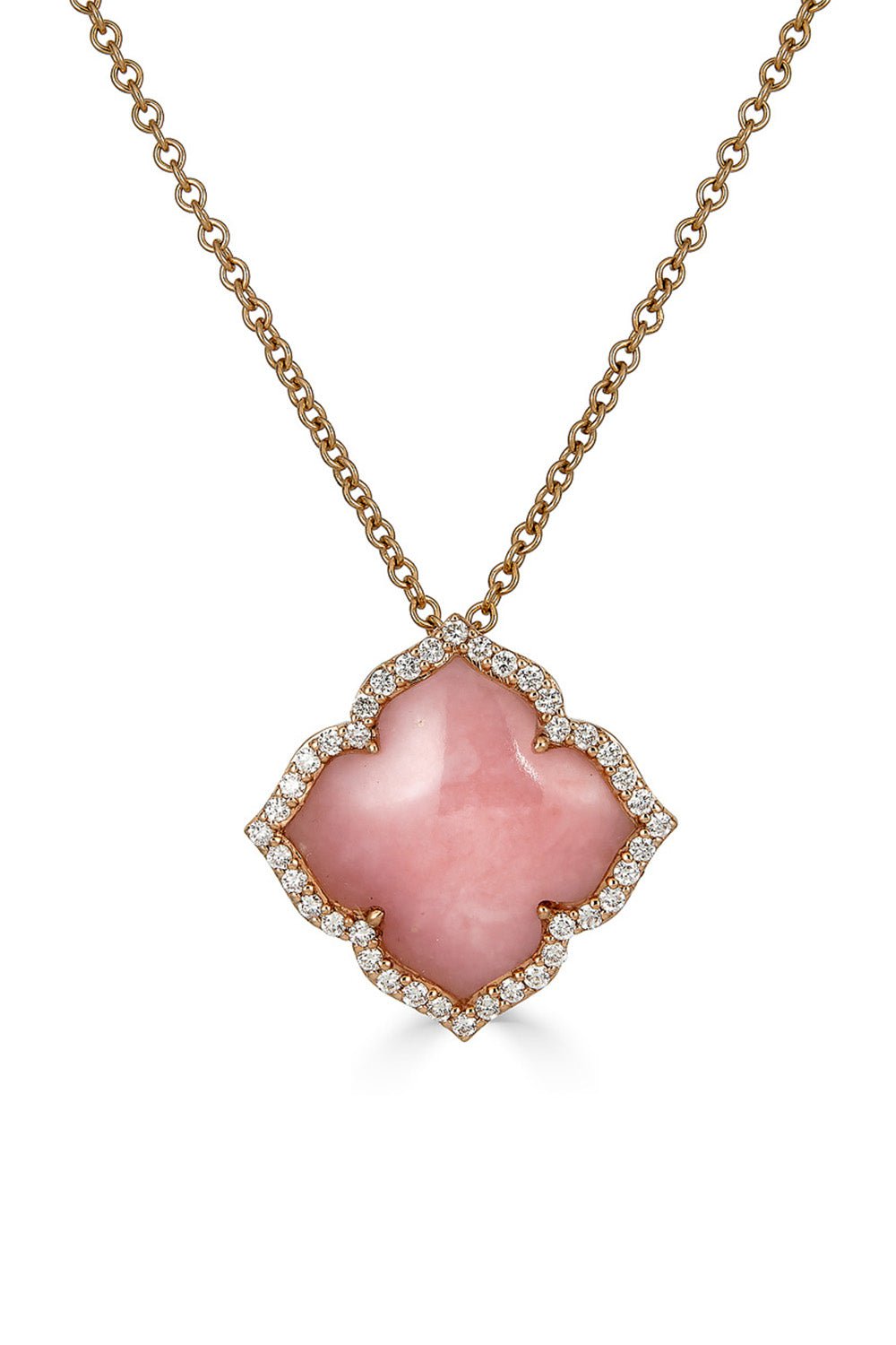 PIRANESI-Opal Pendant Necklace-ROSE GOLD