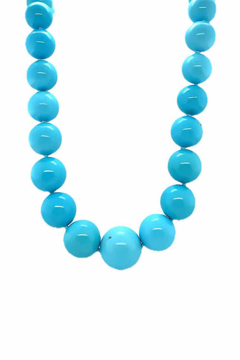 PIRANESI-Turquoise Strand Necklace-YELLOW GOLD