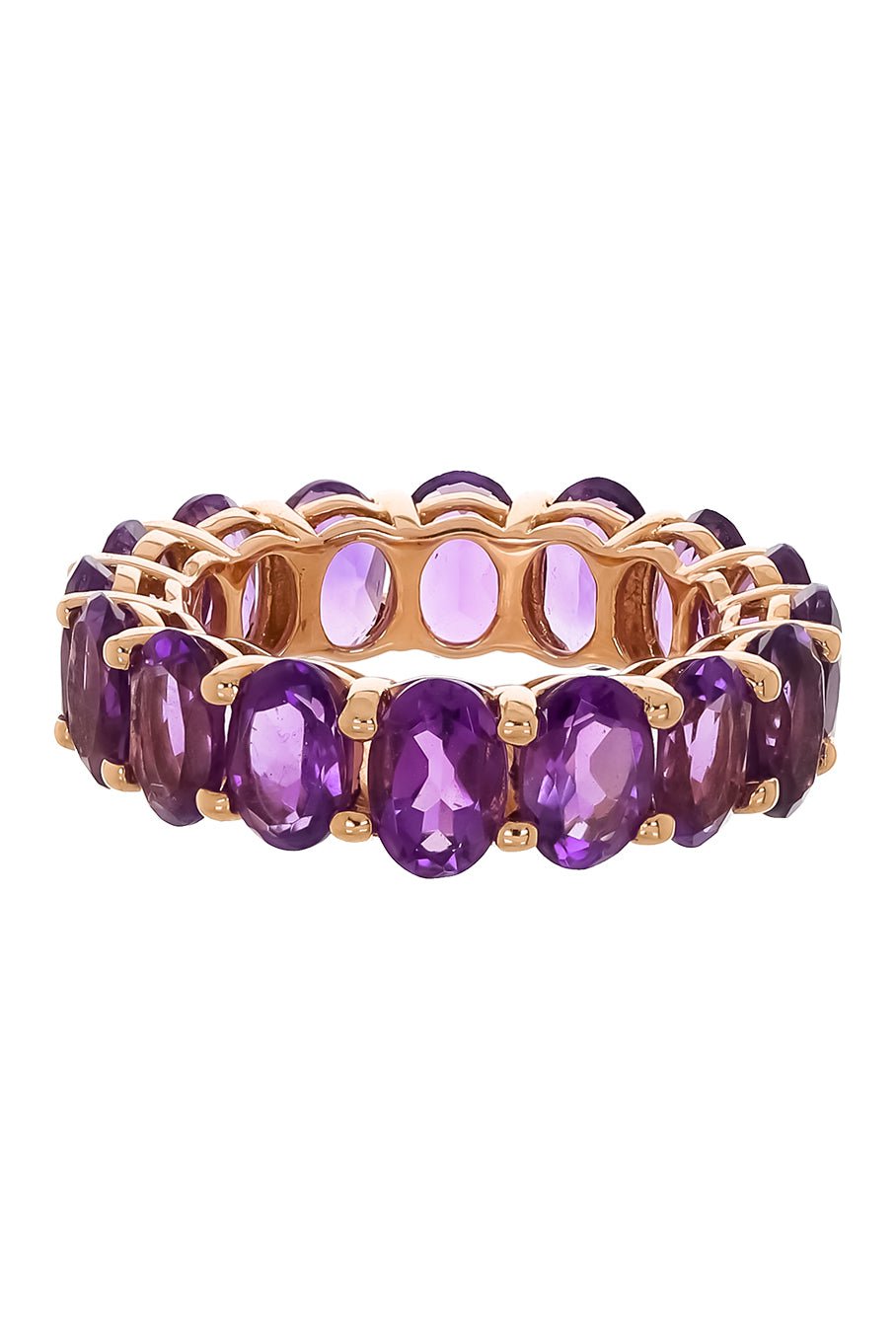 PIRANESI-Oval Amethyst Ring-ROSE GOLD