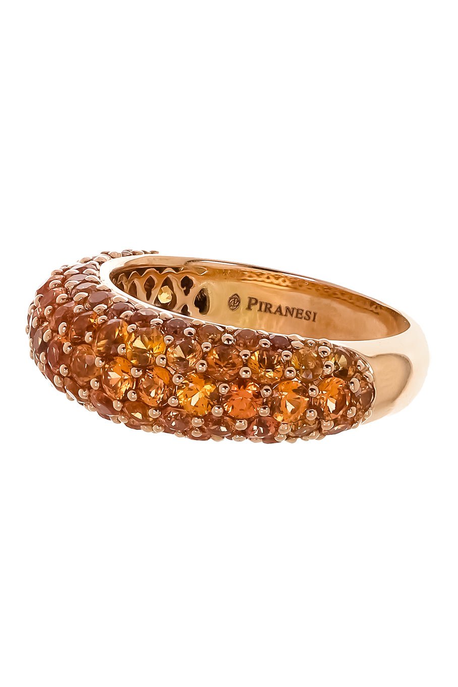 PIRANESI-Orange Sapphire Ring-ROSE GOLD