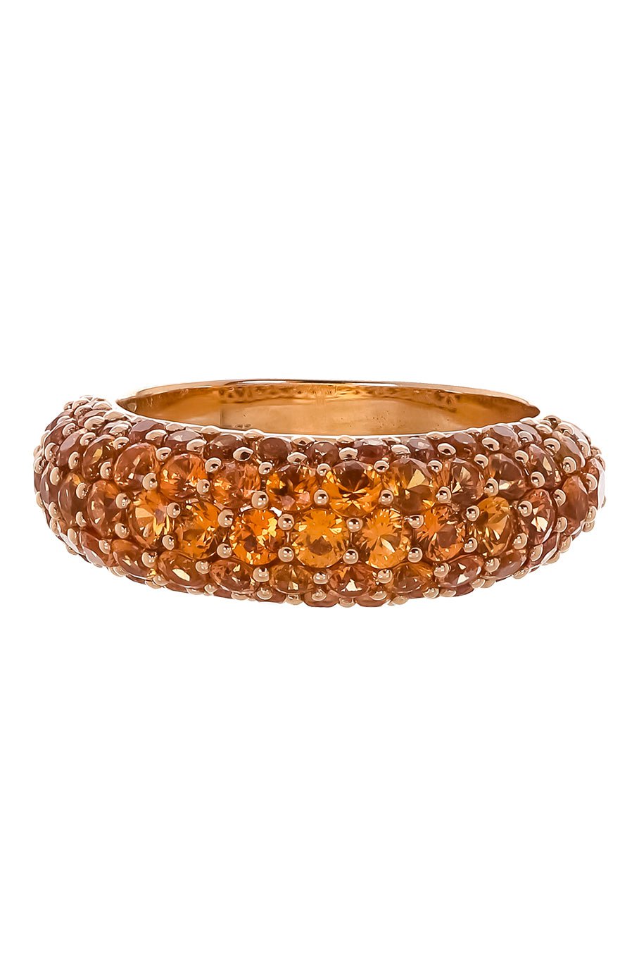 PIRANESI-Orange Sapphire Ring-ROSE GOLD