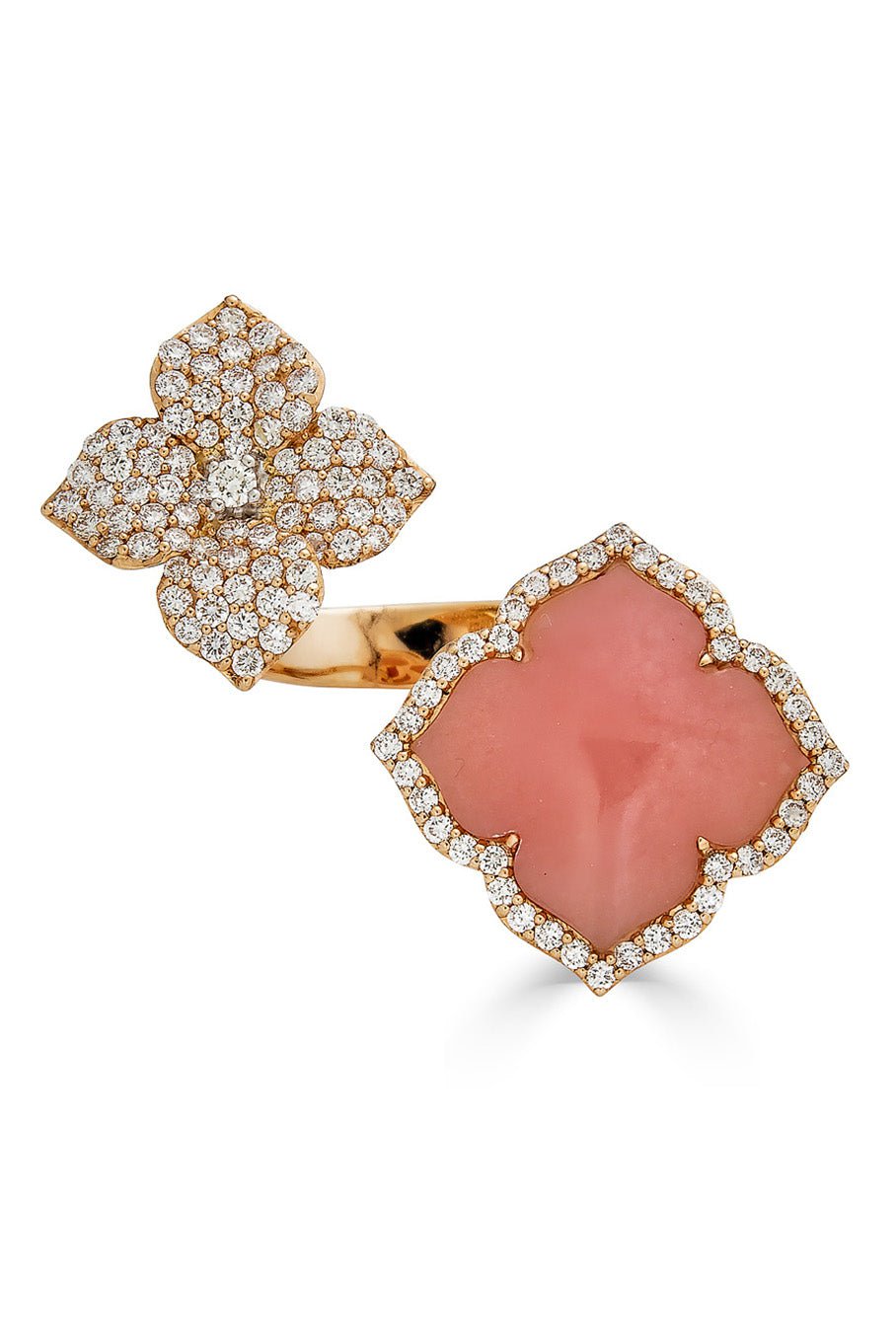 PIRANESI-Double Flower Ring-ROSE GOLD