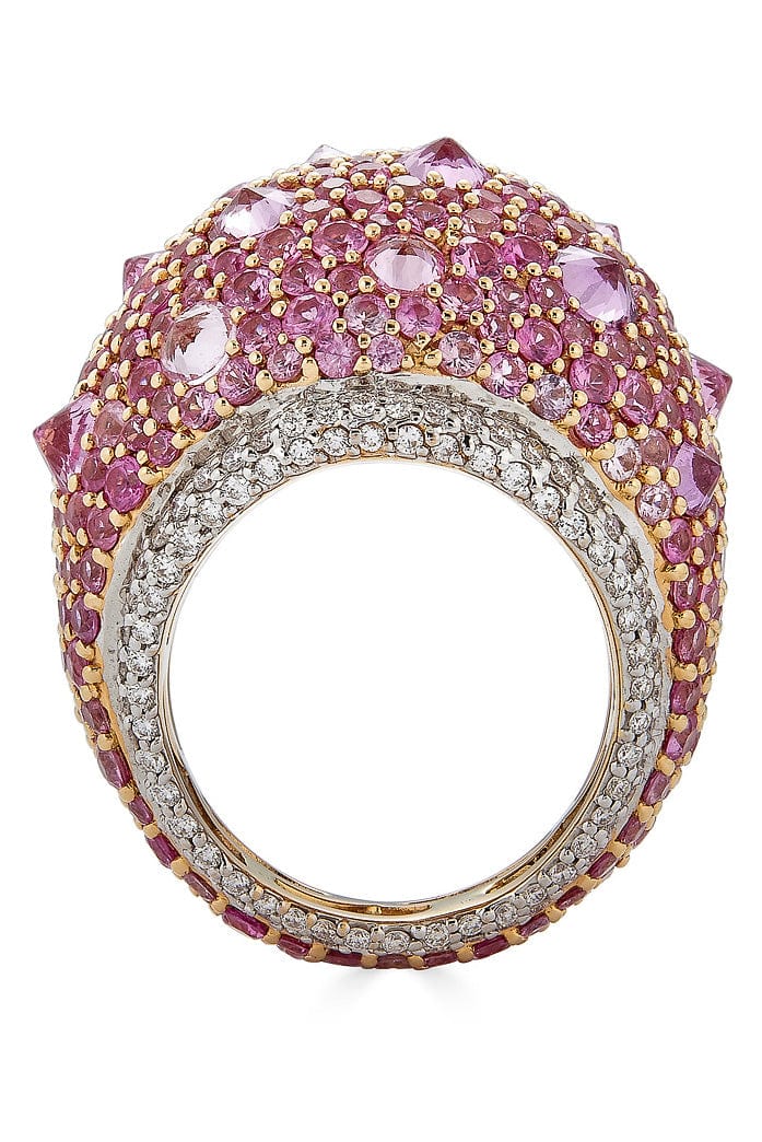PIRANESI-Pink Sapphire Dome Ring-ROSE GOLD