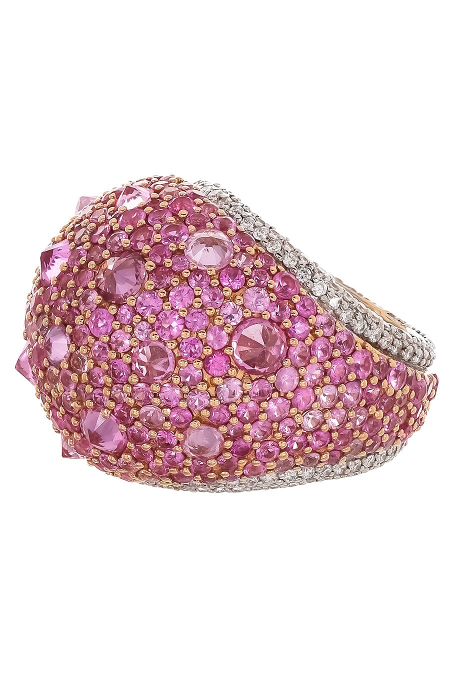 PIRANESI-Pink Sapphire Dome Ring-ROSE GOLD