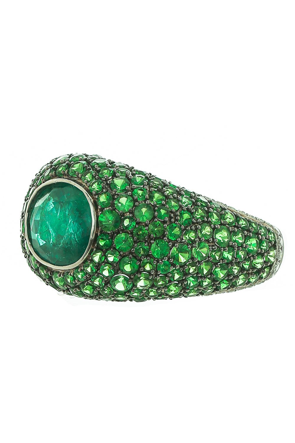 PIRANESI-Emerald Tsavorite Ring-WHITE GOLD