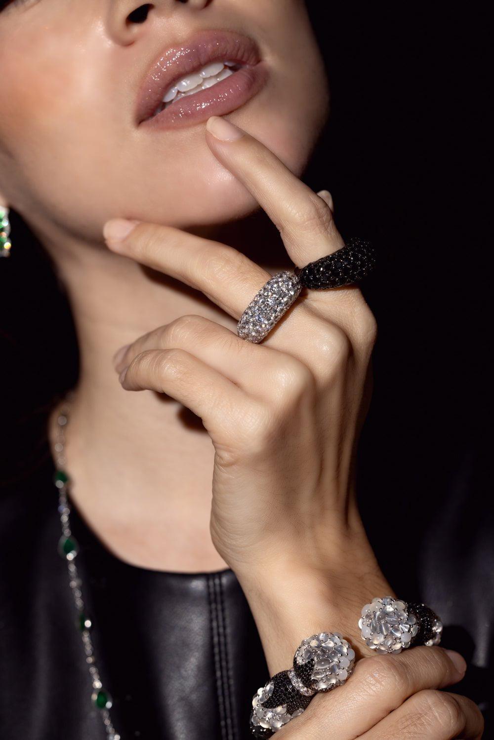 PIRANESI-Diamond Dome Ring-WHITE GOLD