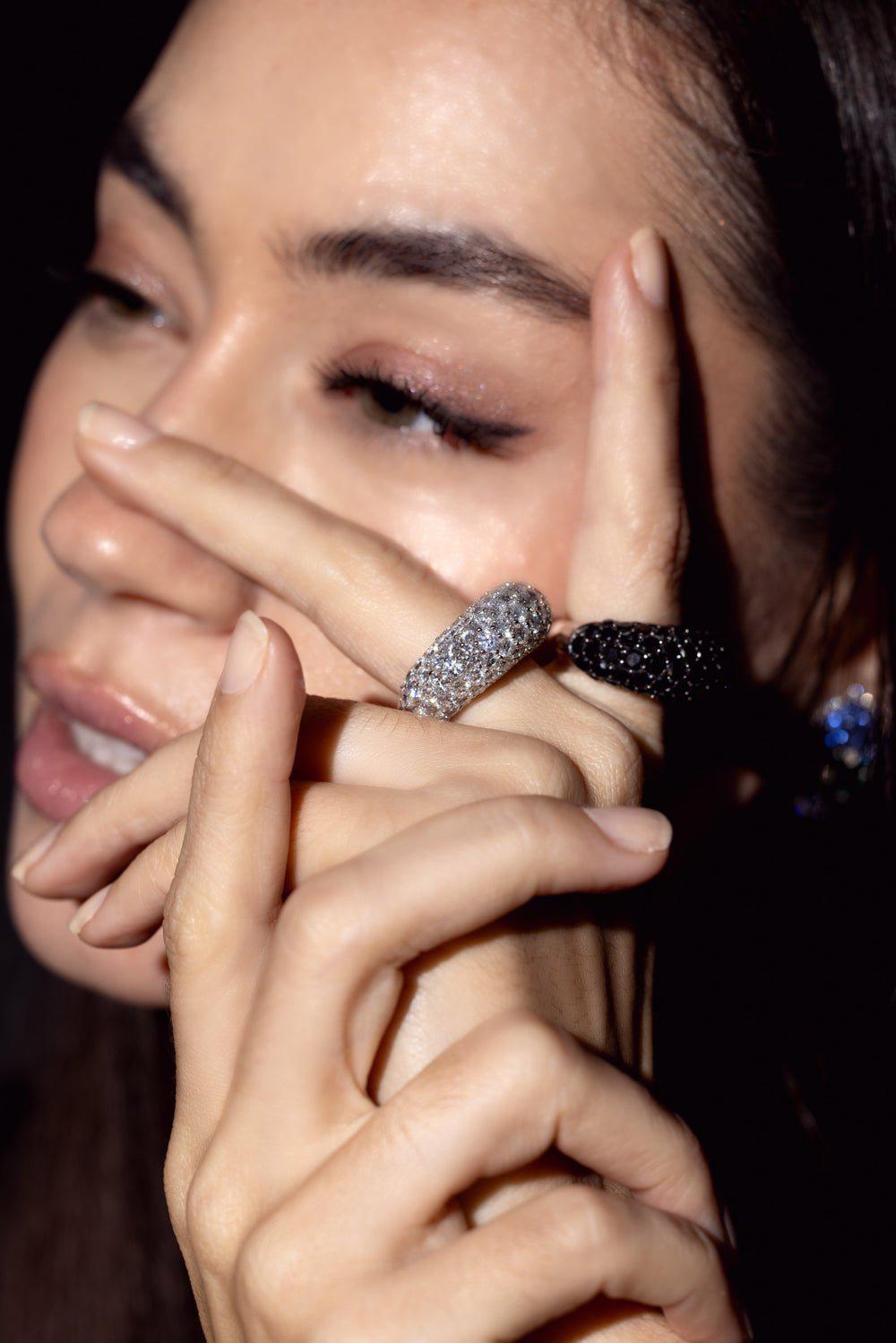 PIRANESI-Diamond Dome Ring-WHITE GOLD