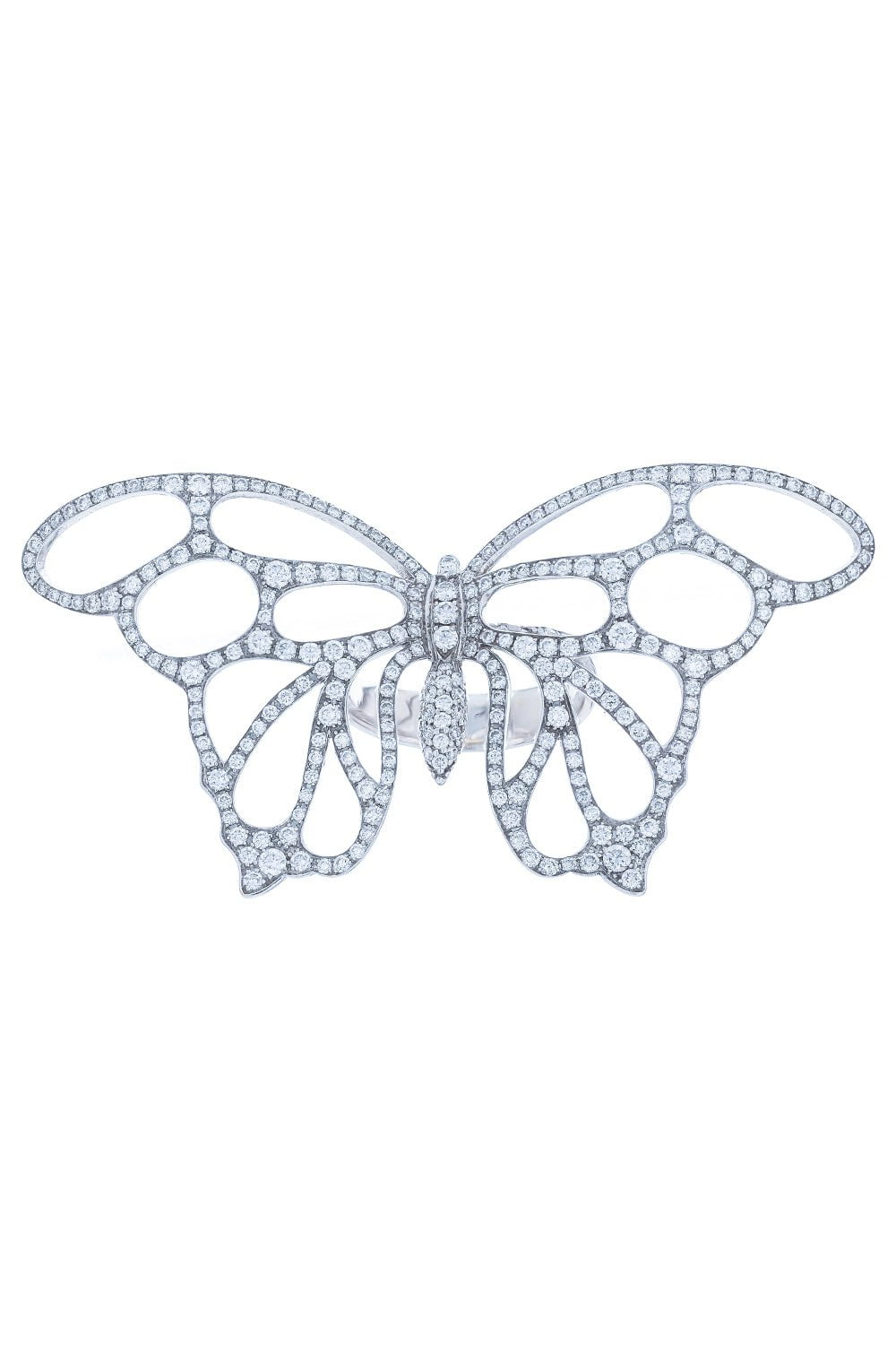 PIRANESI-Diamond Butterfly Ring-WHITE GOLD