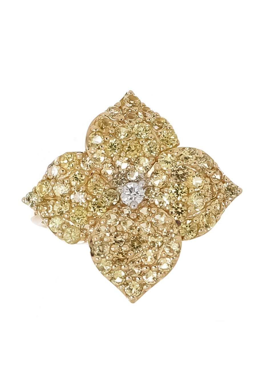 PIRANESI-Yellow Sapphire Flower Ring-YELLOW GOLD