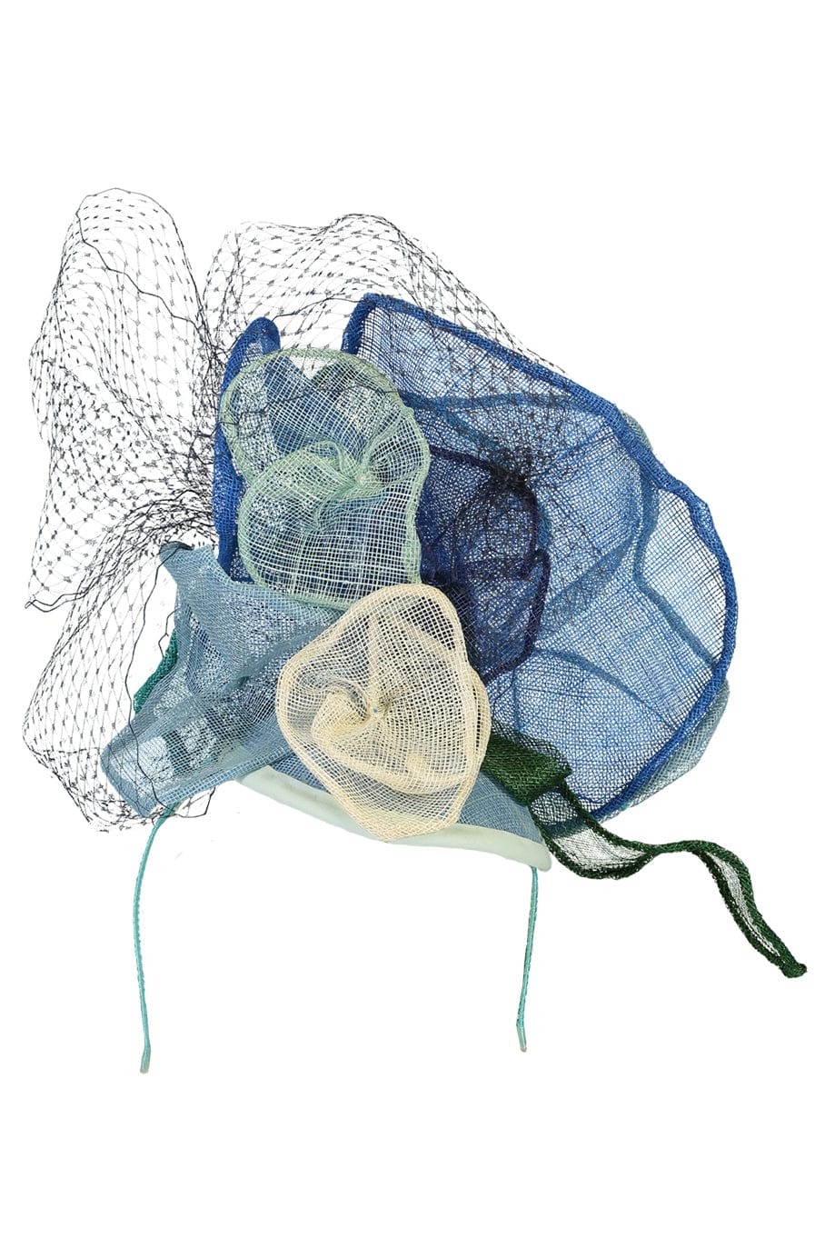 POMMENKARE FINE FASCINATO-Hibiscus Azul Fascinator-BLUE