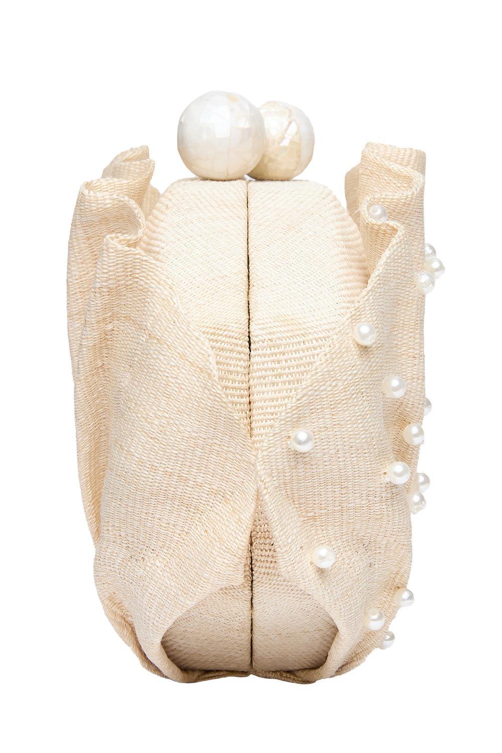 Origami Scallop Clutch-WHITE-HANDBAGCLUTCHES-POOLSIDE