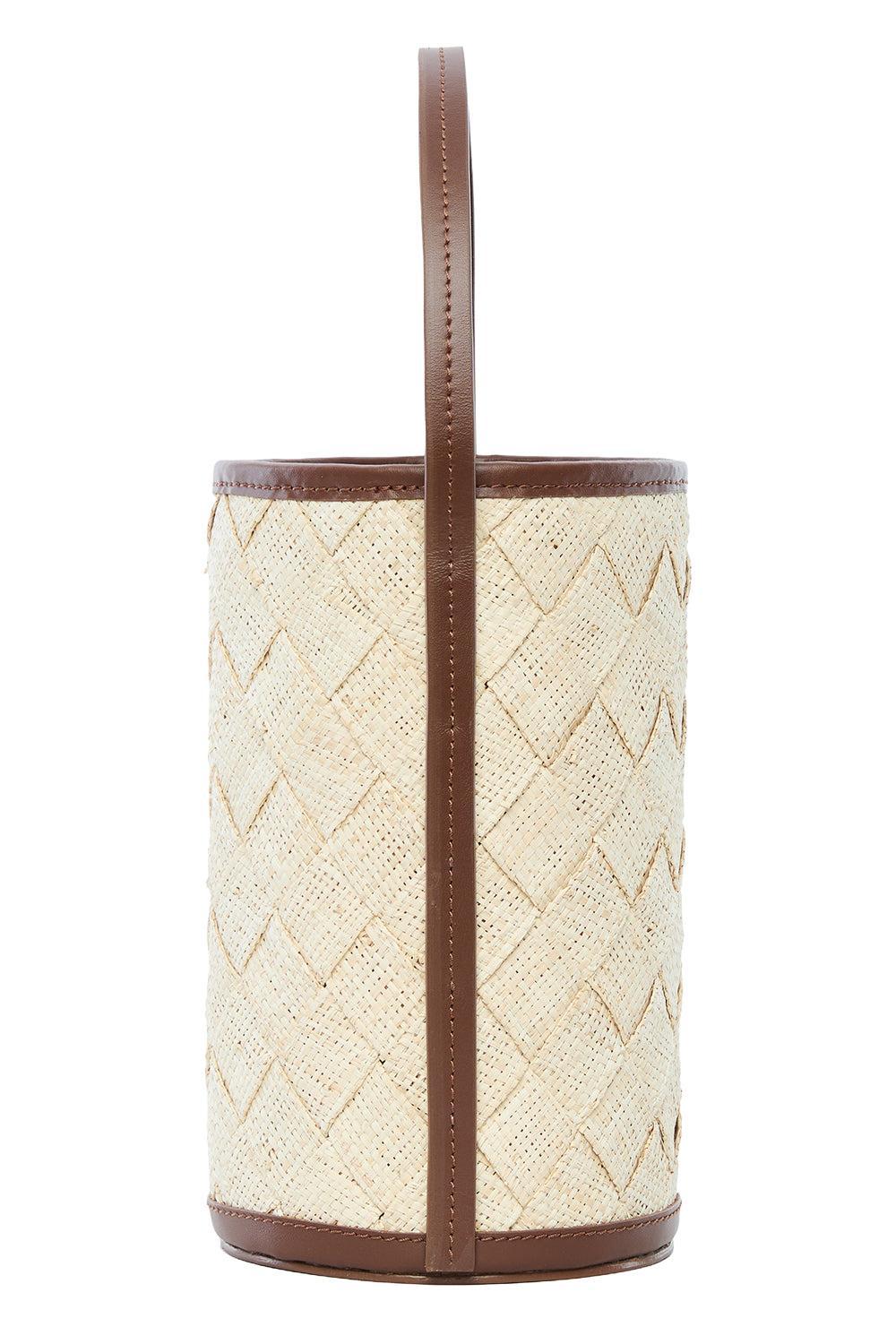 The Cylinder Bucket Bag-BROWN-HANDBAGTOP HANDLE-POOLSIDE