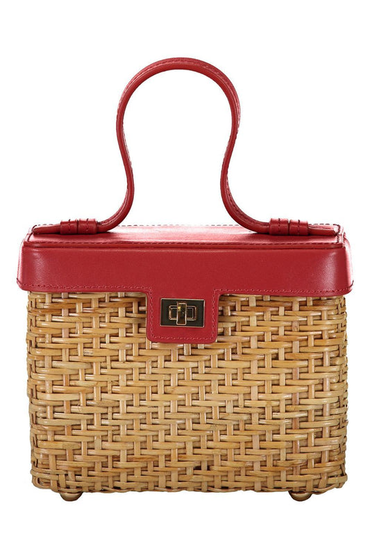 The Box Bag-RED-O/S-HANDBAGTOP HANDLE-POOLSIDE