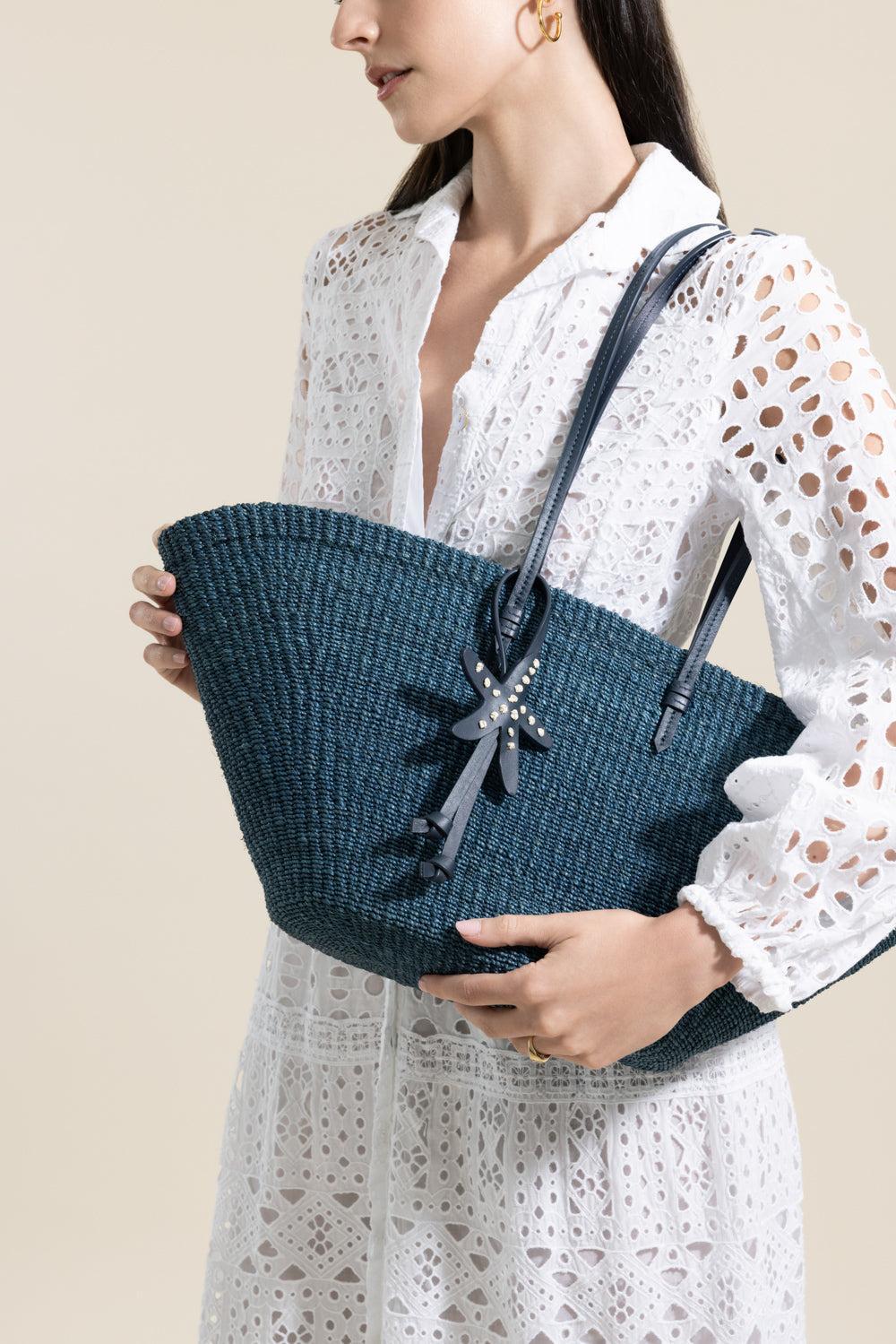 The East West Charm Tote - All Navy-BLUE-HANDBAGTOTES-POOLSIDE