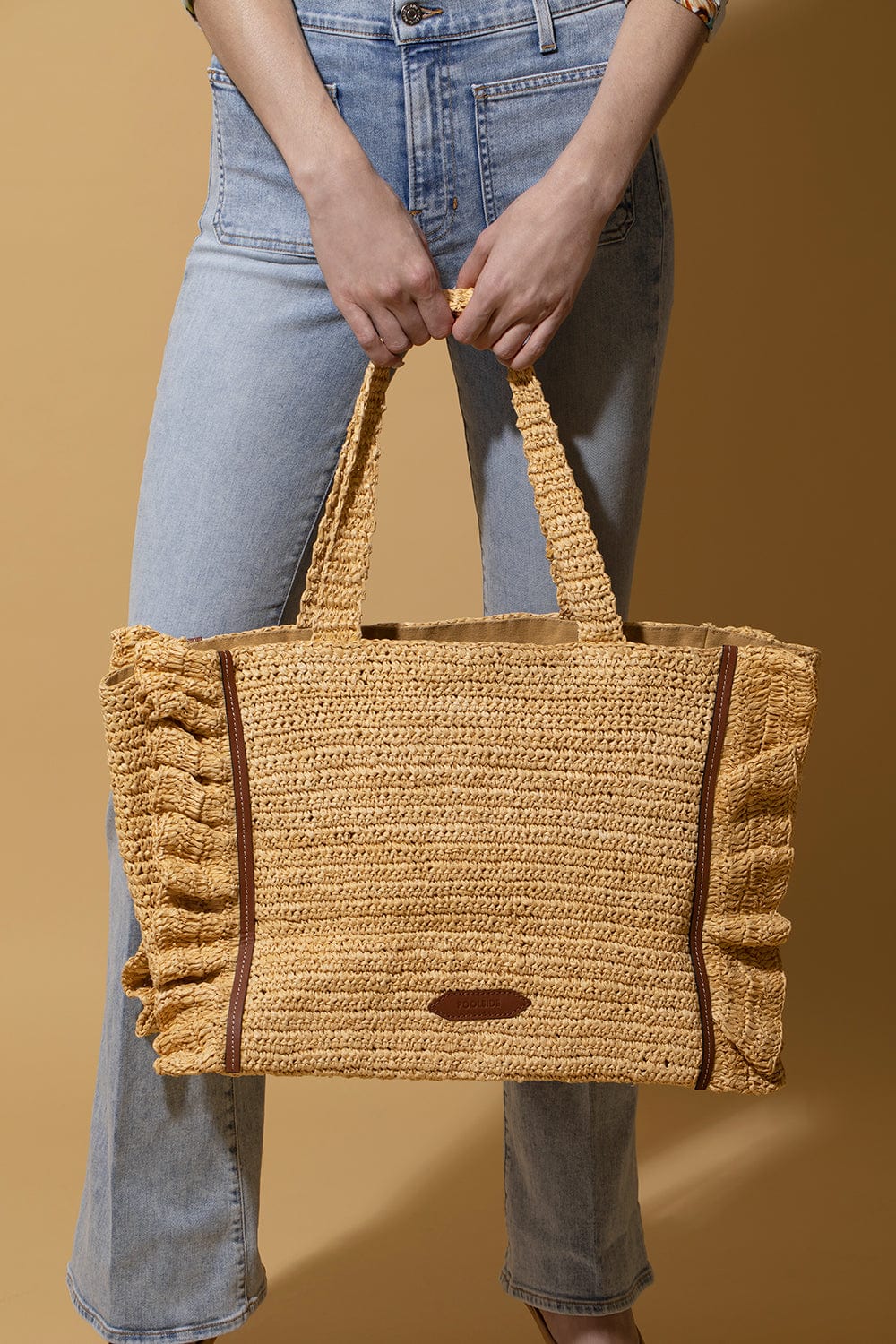 POOLSIDE-Il Sogno Beach Tote-NATURAL