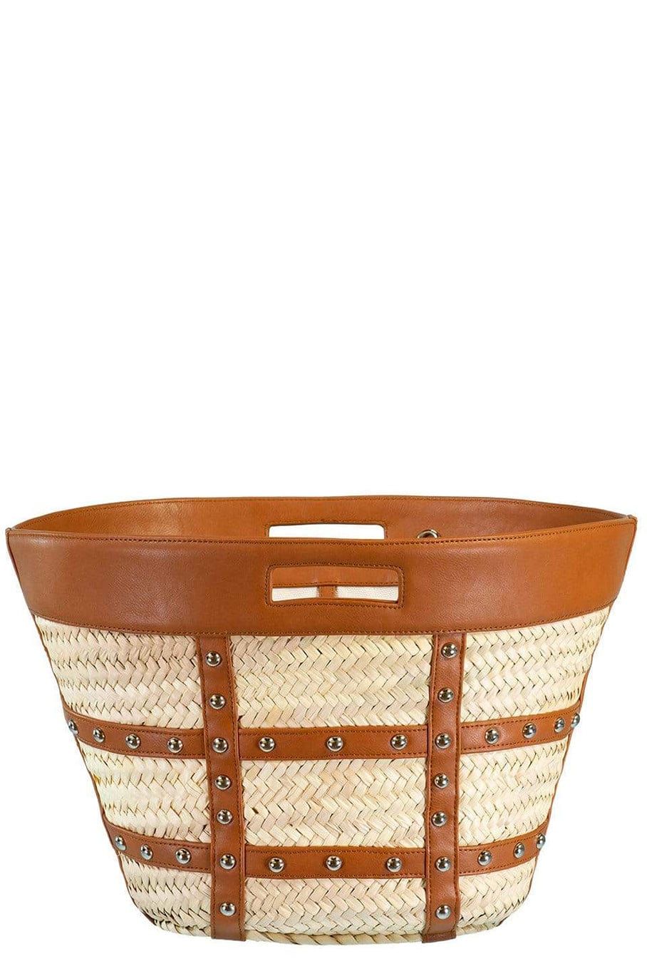 POOLSIDE-Medium Caged Tote-NATURAL