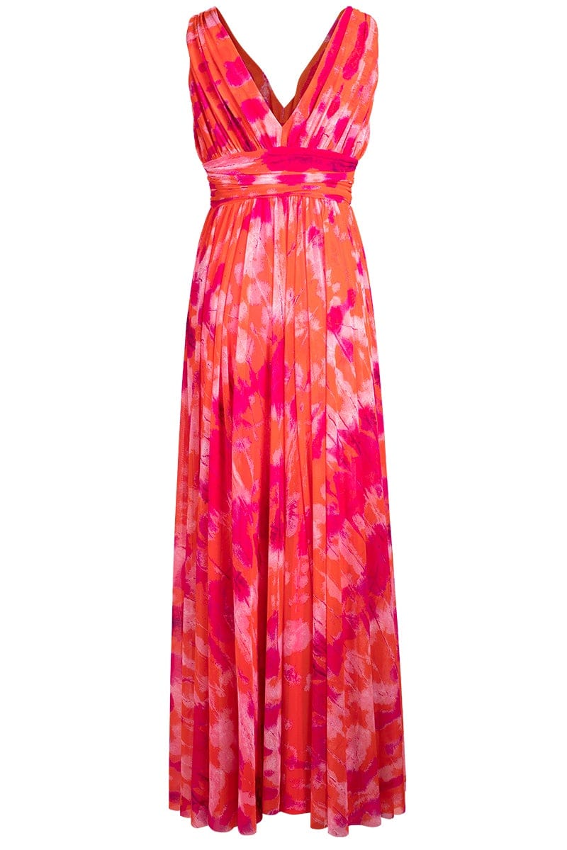 PRABAL GURUNG-V Neck Tiered Dress-