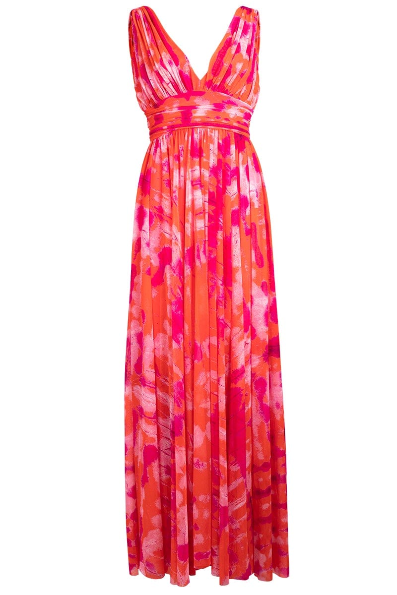 PRABAL GURUNG-V Neck Tiered Dress-
