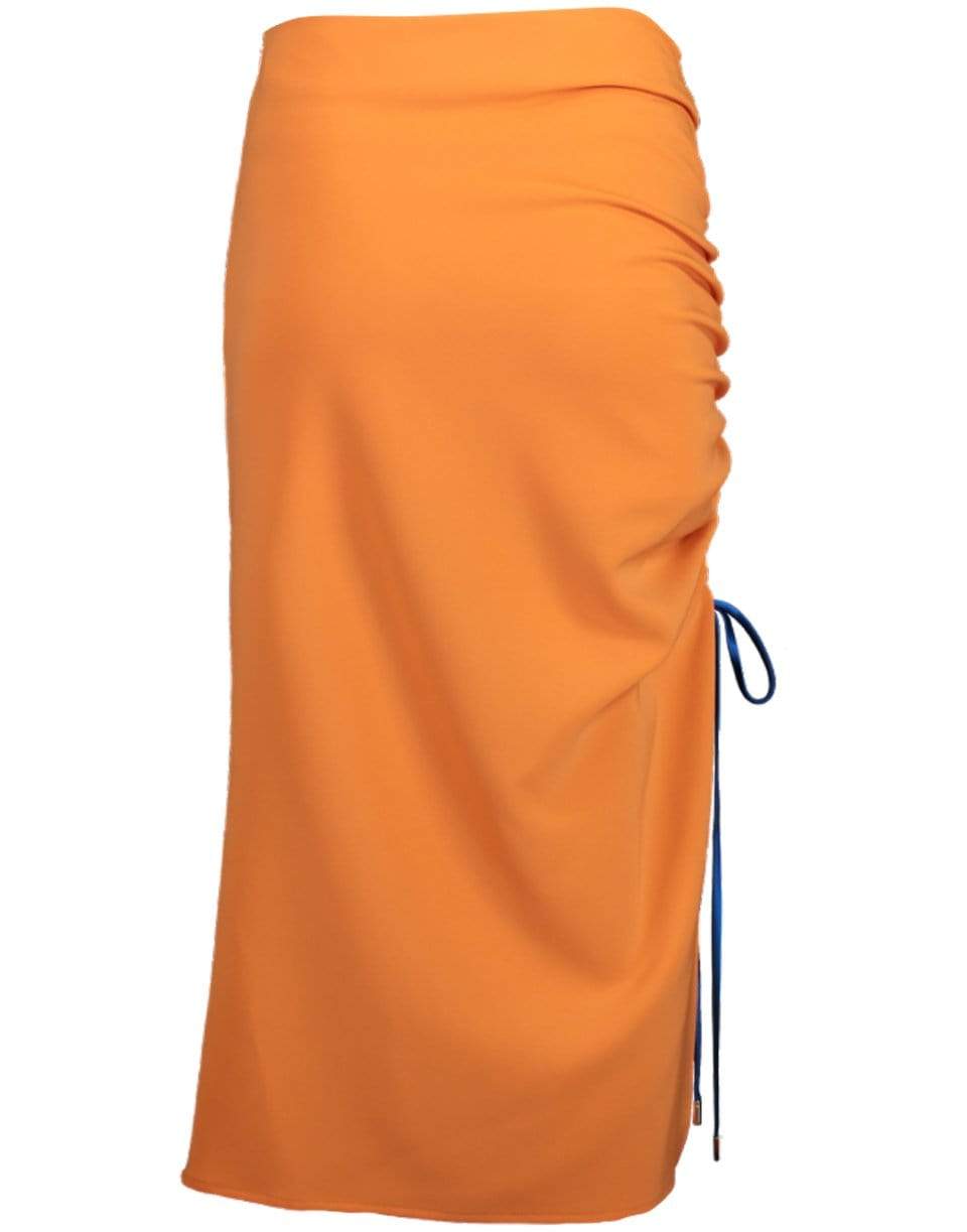 PRABAL GURUNG-Side Ruched Skirt - Apricot-