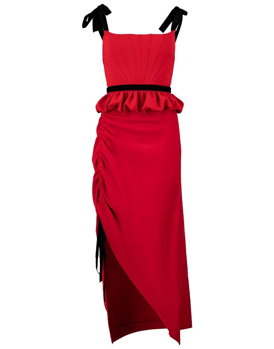 PRABAL GURUNG-Corset Peplum Top-