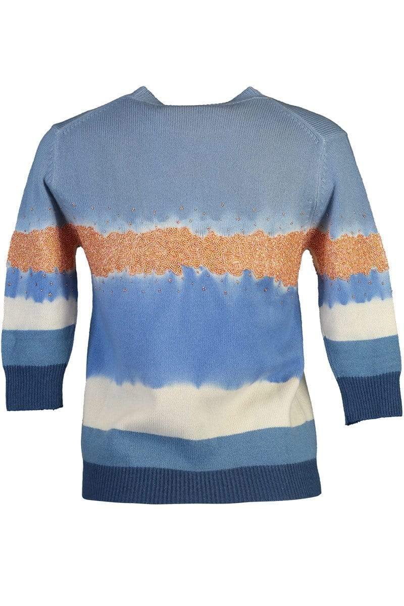 PRABAL GURUNG-Embroidered Tie-Dye Sweater-