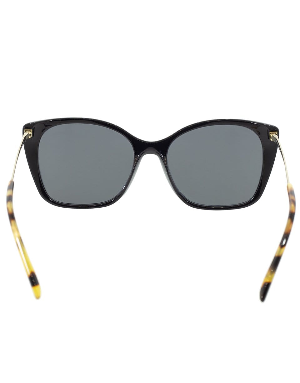 PRADA-Black Polarized Cat Eye Lenses-BLACK