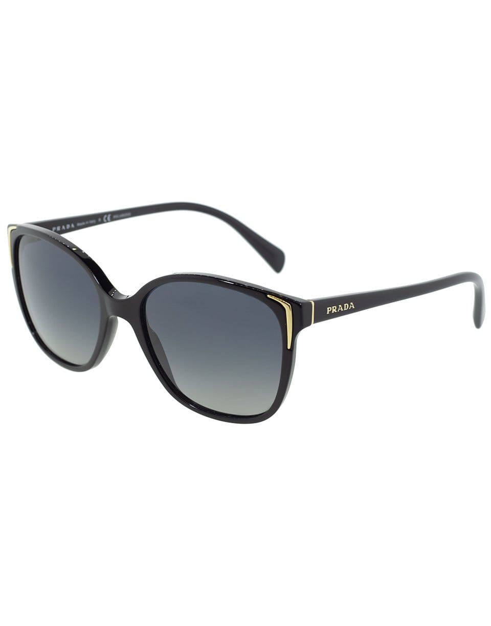 PRADA-Black Polarized Sunglasses-BLACK