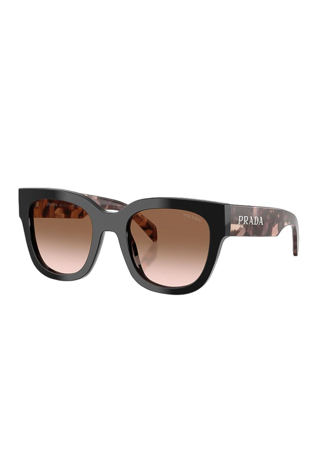 Round Sunglasses-BLACK-ACCESSORIESUNGLASSES-PRADA