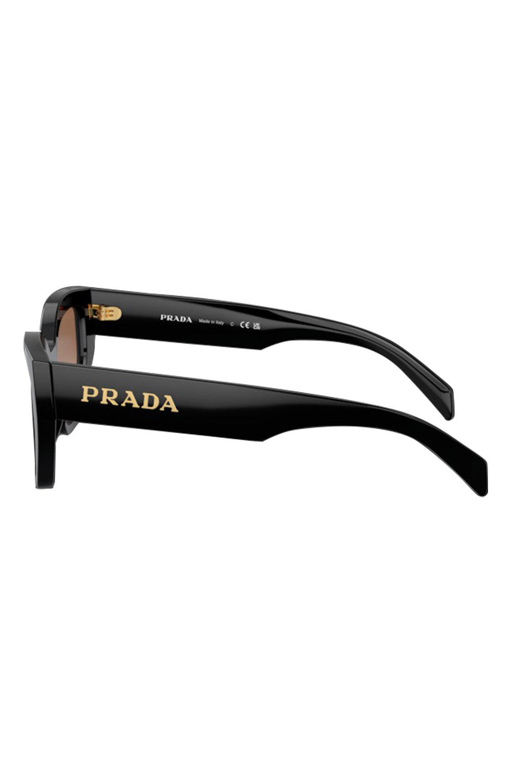Cat Eye Oval Gradient Sunglasses-BLACK/BROWN-ACCESSORIESUNGLASSES-PRADA
