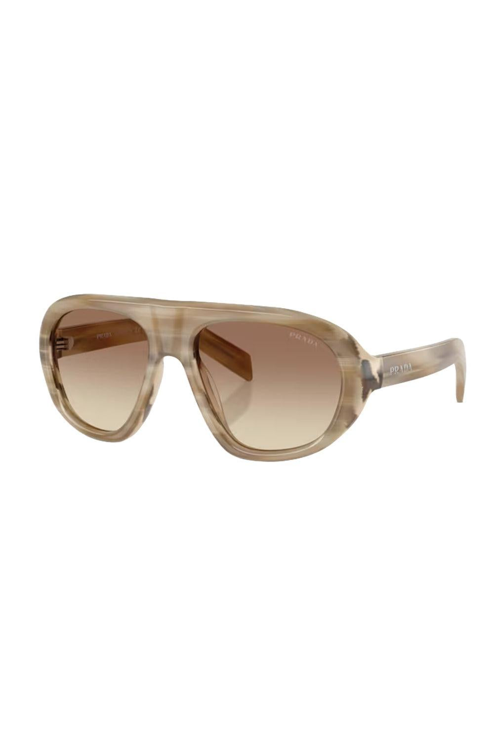  Oversized Aviator Sunglasses-CREAM-ACCESSORIESUNGLASSES-PRADA 