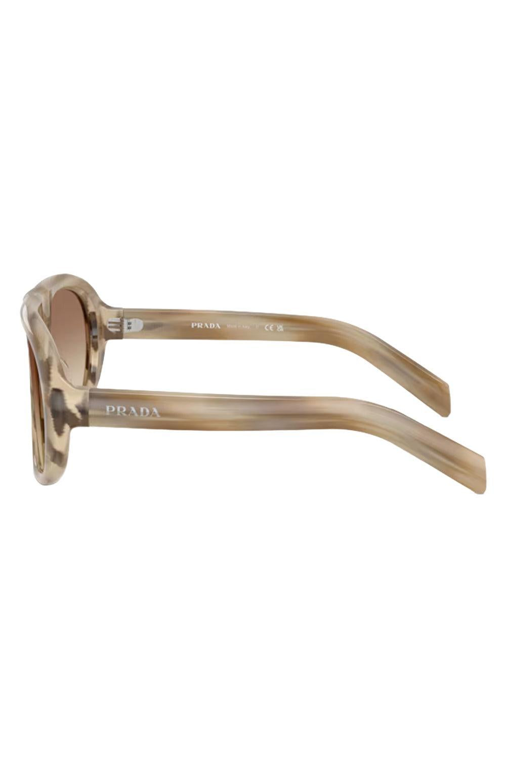 Oversized Aviator Sunglasses-CREAM-ACCESSORIESUNGLASSES-PRADA