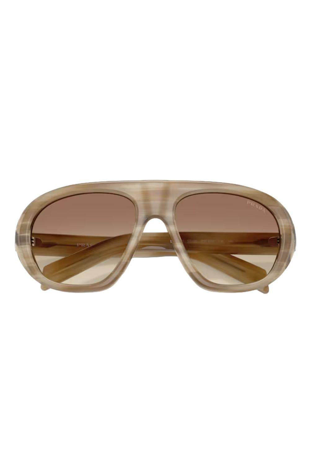  Oversized Aviator Sunglasses-CREAM-ACCESSORIESUNGLASSES-PRADA 
