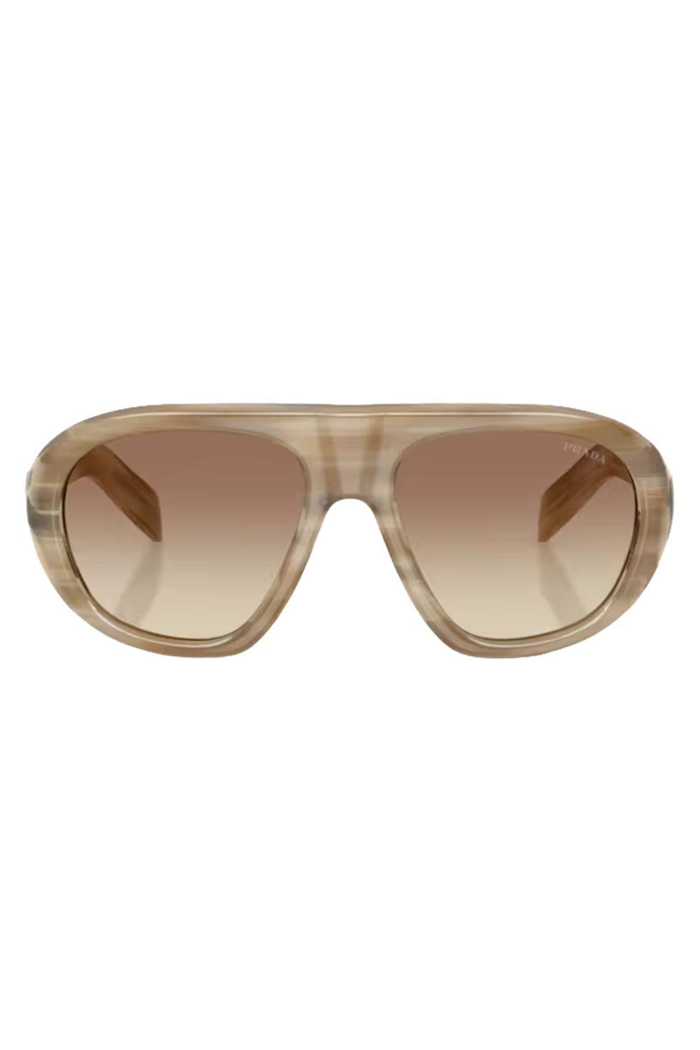 Oversized Aviator Sunglasses-CREAM-ACCESSORIESUNGLASSES-PRADA