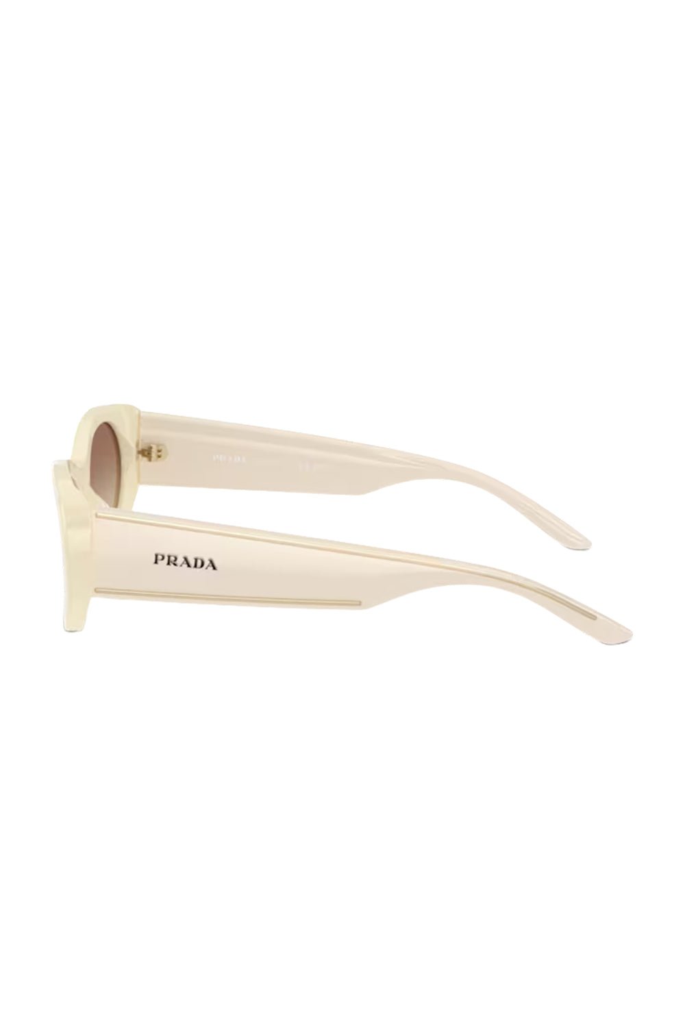 Retro Oval Sunglasses-CREAM-ACCESSORIESUNGLASSES-PRADA