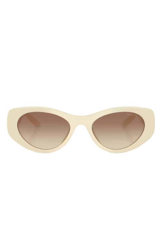 Retro Oval Sunglasses-CREAM-ACCESSORIESUNGLASSES-PRADA