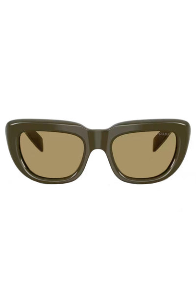 Square Cat Eye Sunglasses - Laurel Green Olive | PRADA – Marissa