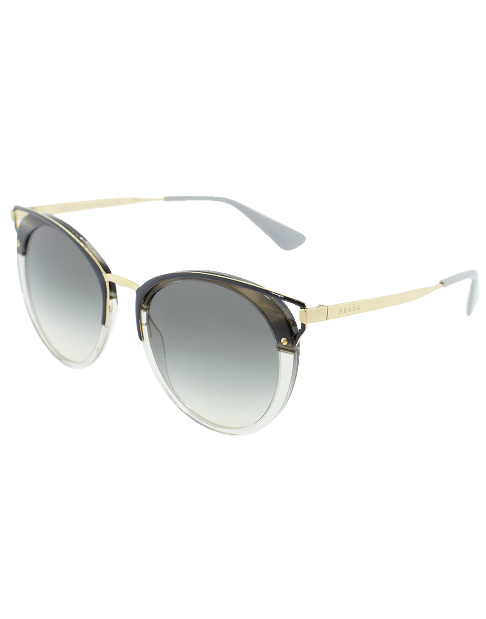 PRADA-Catwalk Striped Sunglasses-GREY