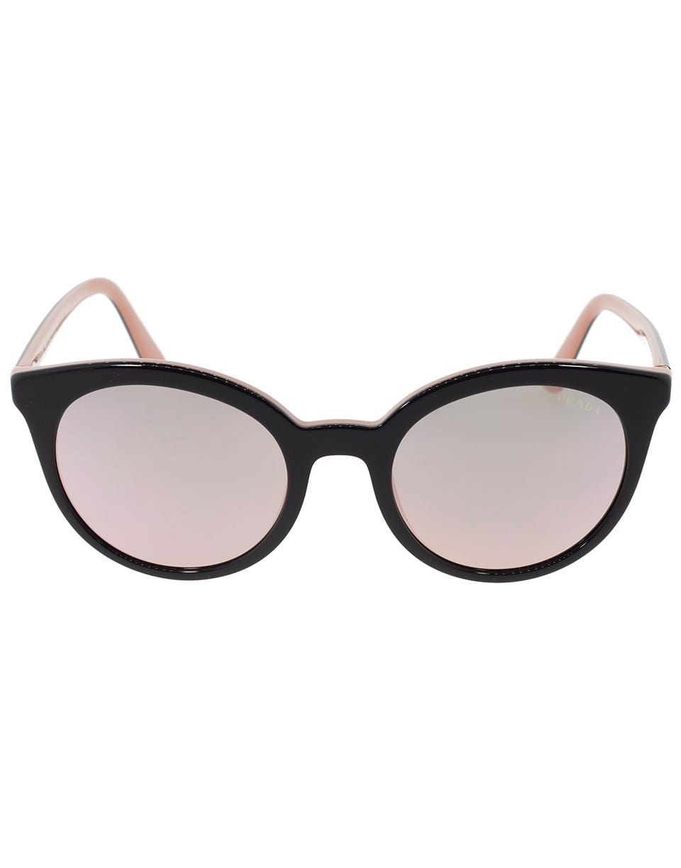 PRADA-Black and Pink Acetate Cat Eye Sunglasses-HAVANA