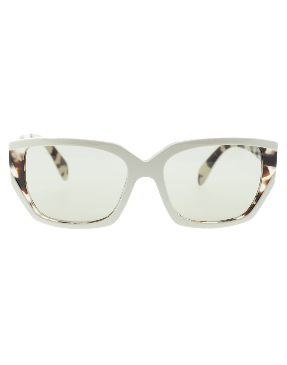 PRADA-Ivory Rectangle Sunglasses-IVORY