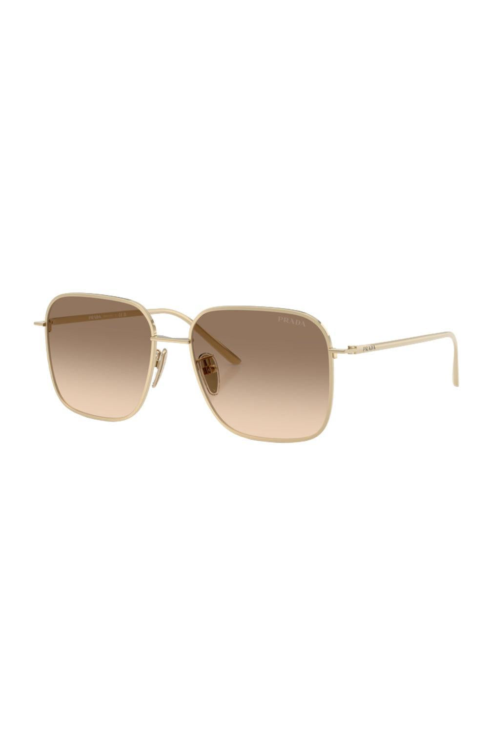Sleek Square Sunglasses-PALE GOLD-ACCESSORIESUNGLASSES-PRADA