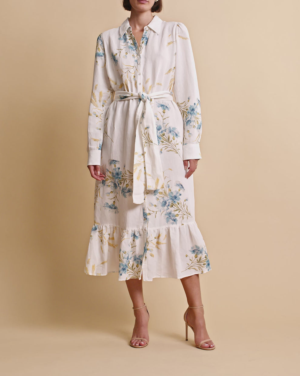 Floral Midi Shirt Dress