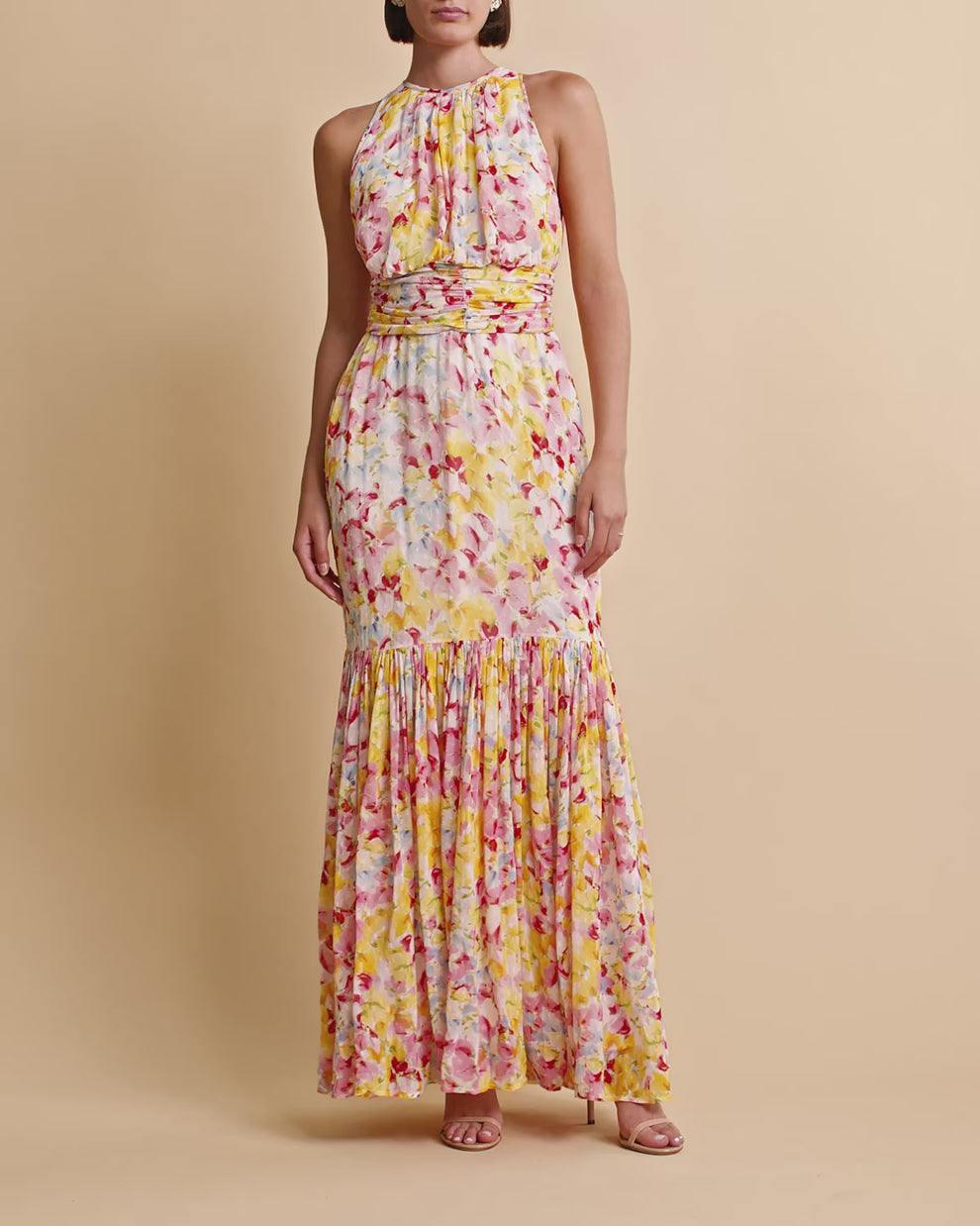 Georgette Halterneck Dress