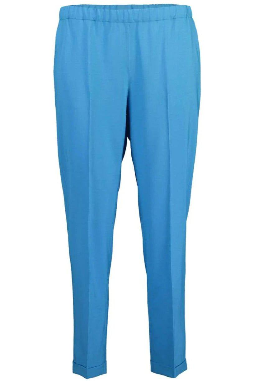 QL2-Cropped Narrow Leg Pant - Turquoise-