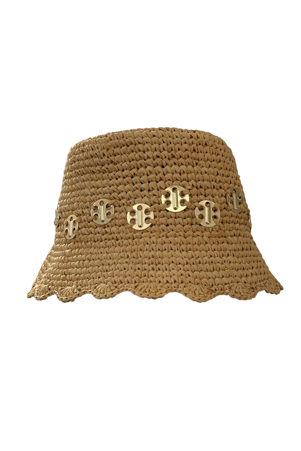 RAFFIA BUCKET HAT-SHNY BGE-56-ACCESSORIEHEADWEAR-RABANNE