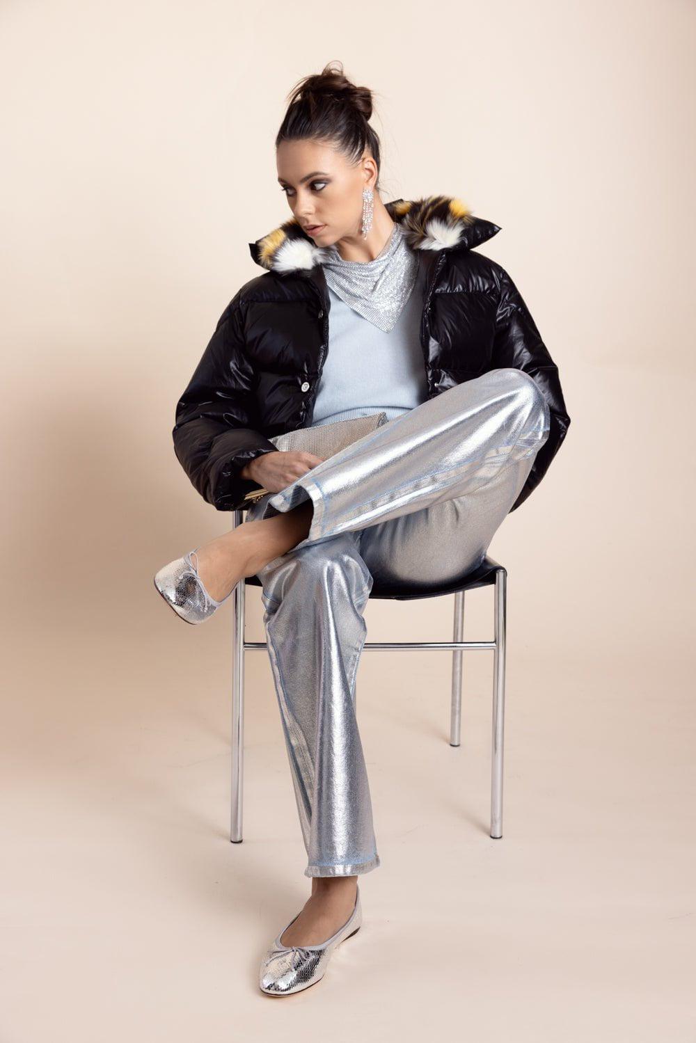 RABANNE-Pixel Scarf - Gold-GOLD